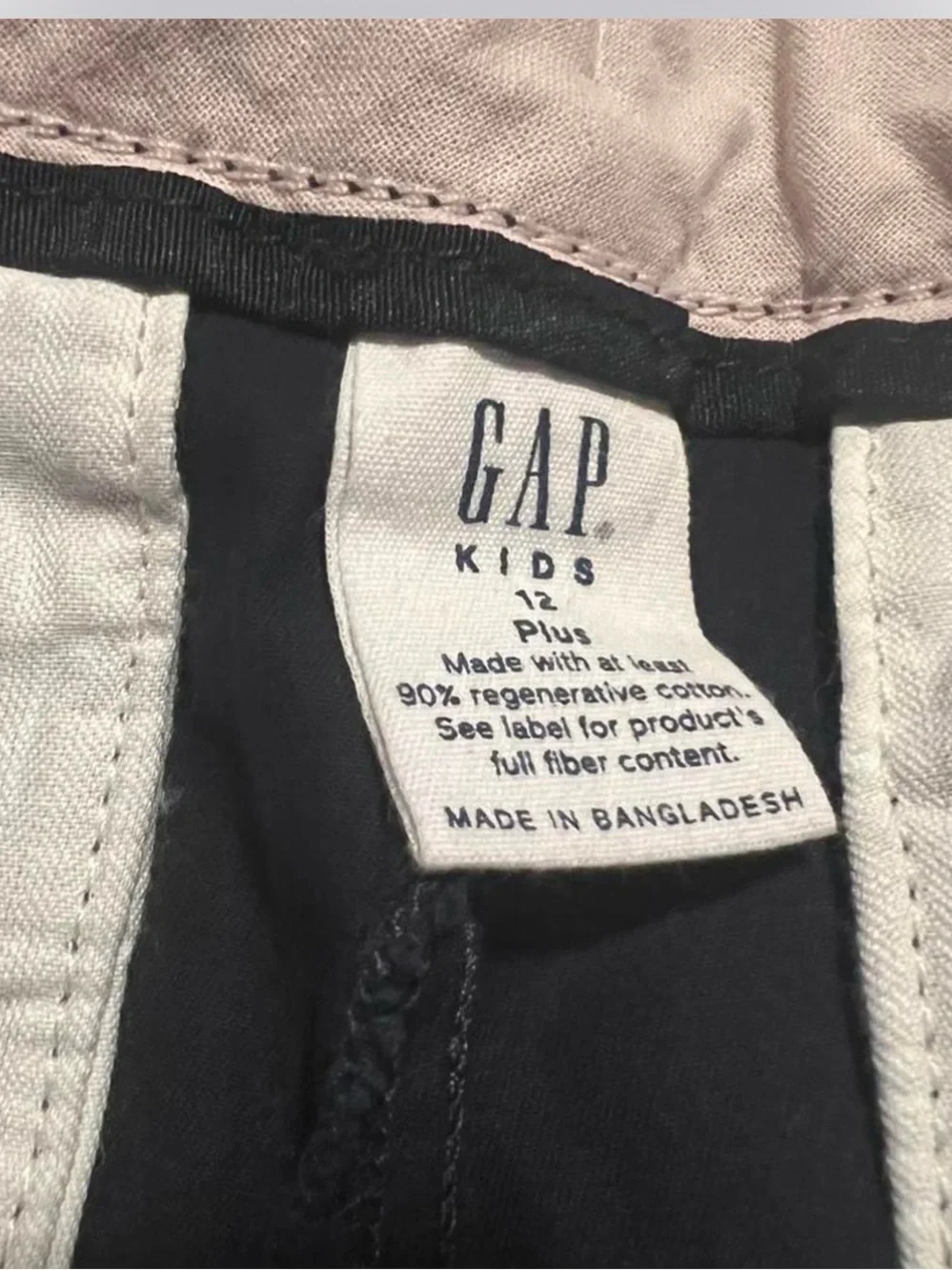 Gap Kids Navy Blue Khaki Bermuda School Uniform Shorts Girls Size 12 Plus